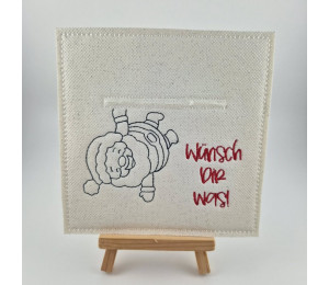 2€ ZUSATZTÜRCHEN 5. Dezember - Stickserie - 10 Geld- oder Gutscheinkartenhülle Vol. 3